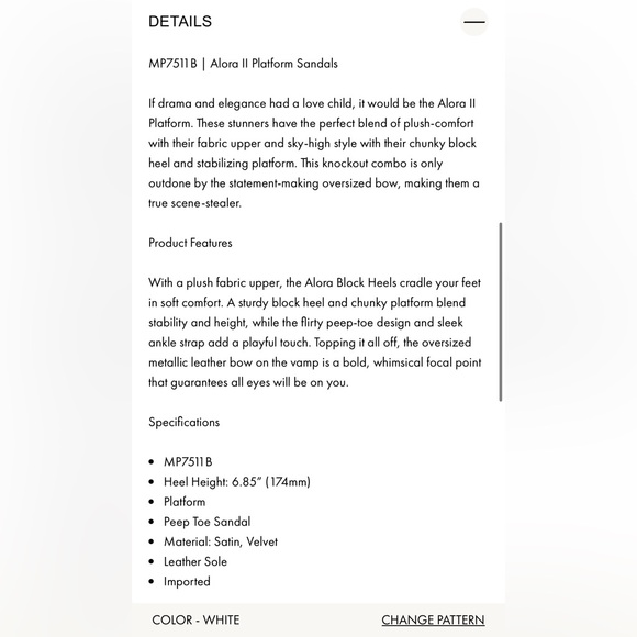 Badgley Mischka Alora II Platform Heels - White - Picture 2 of 8